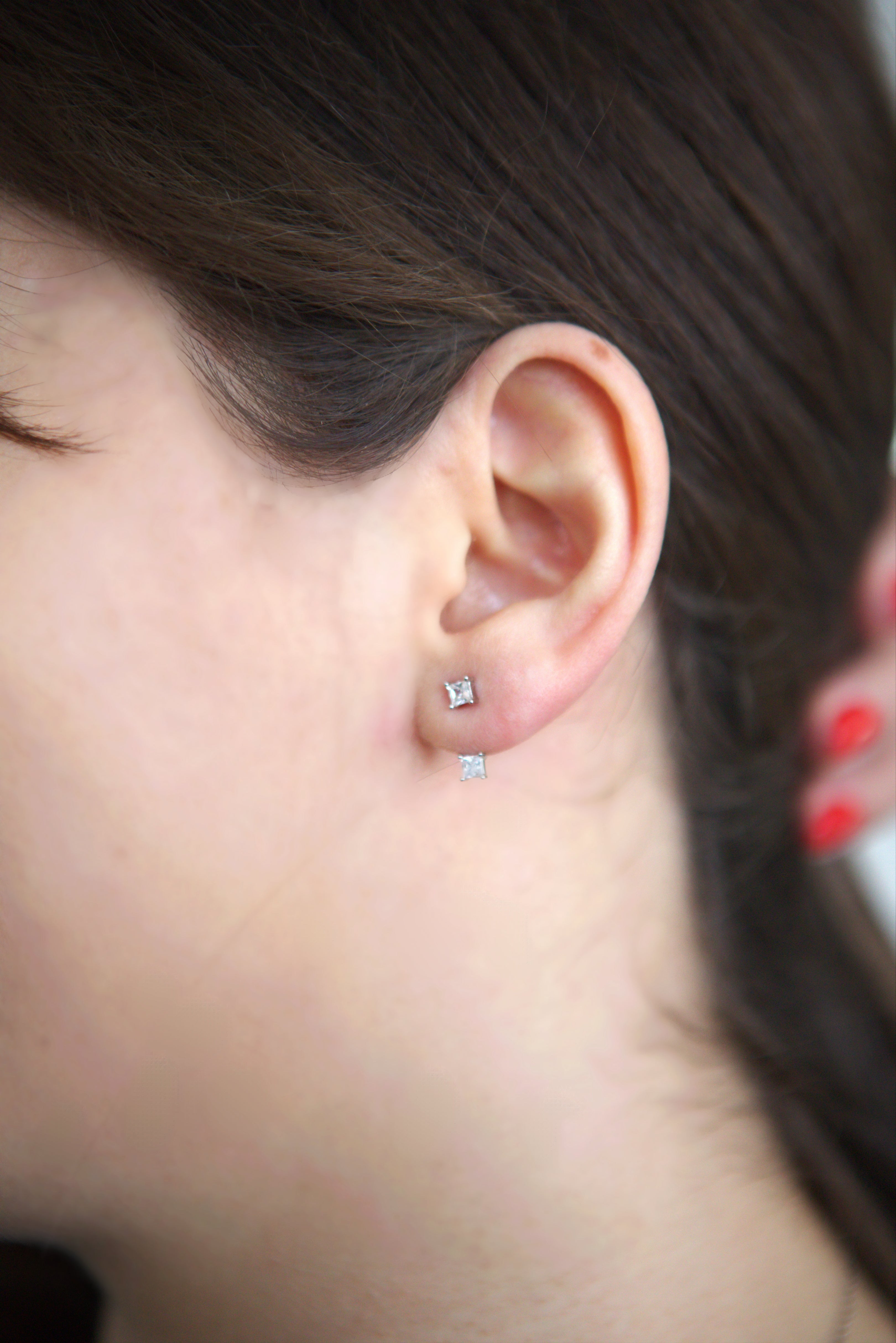 Boucle D'oreille Lux en Argent et Zircons