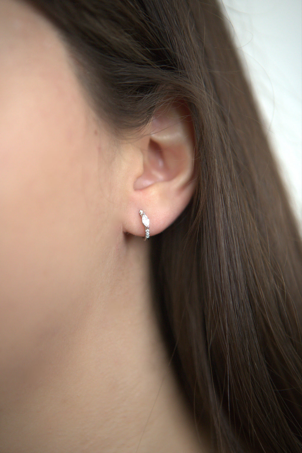 Boucle D'Oreille Céleste en argent 925 et Zircons