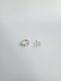 Set Boucles D'oreilles Duo Étoilé en Argent 925 et Zircons