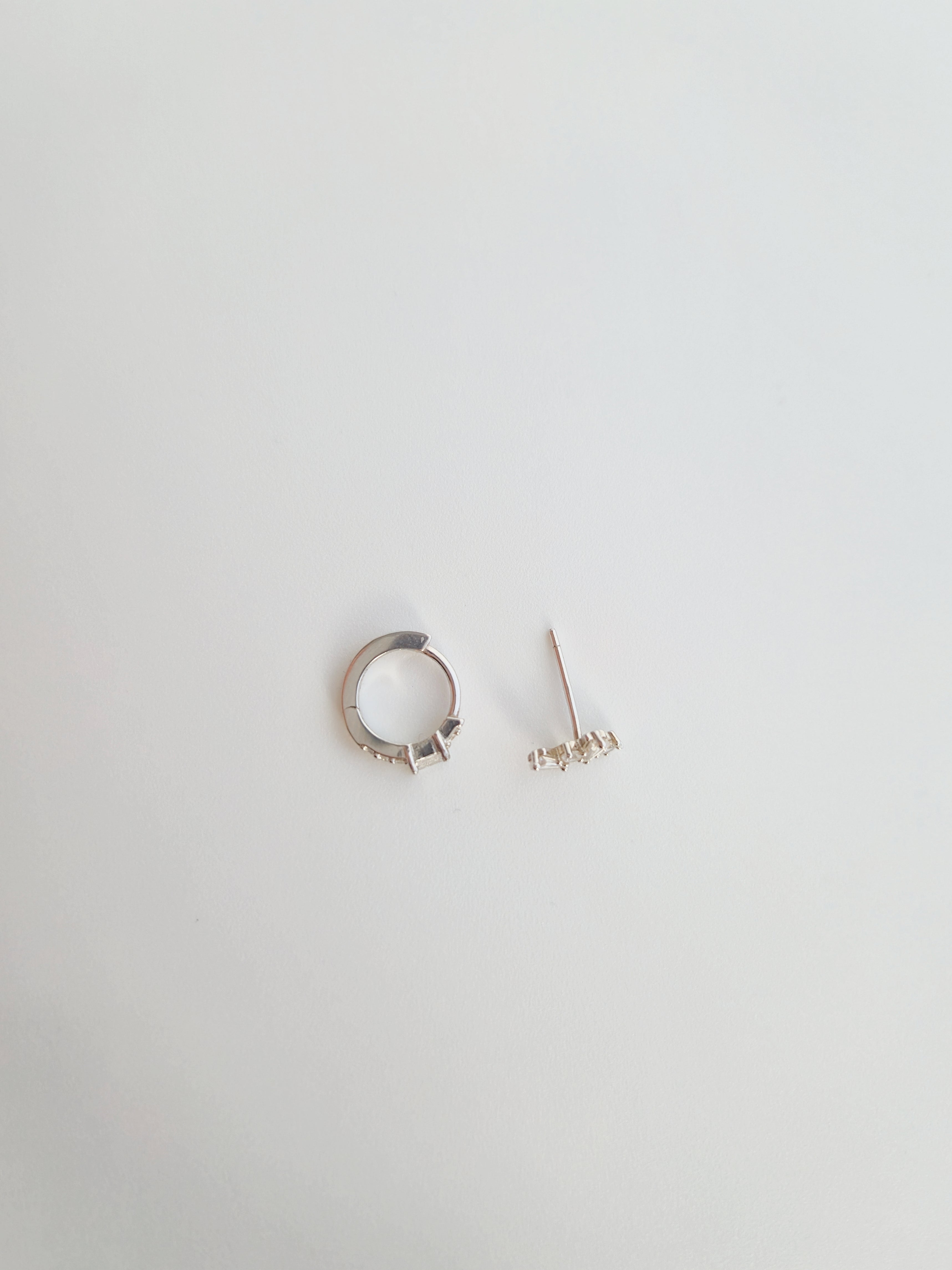 Set Boucles D'oreilles Duo Étoilé en Argent 925 et Zircons