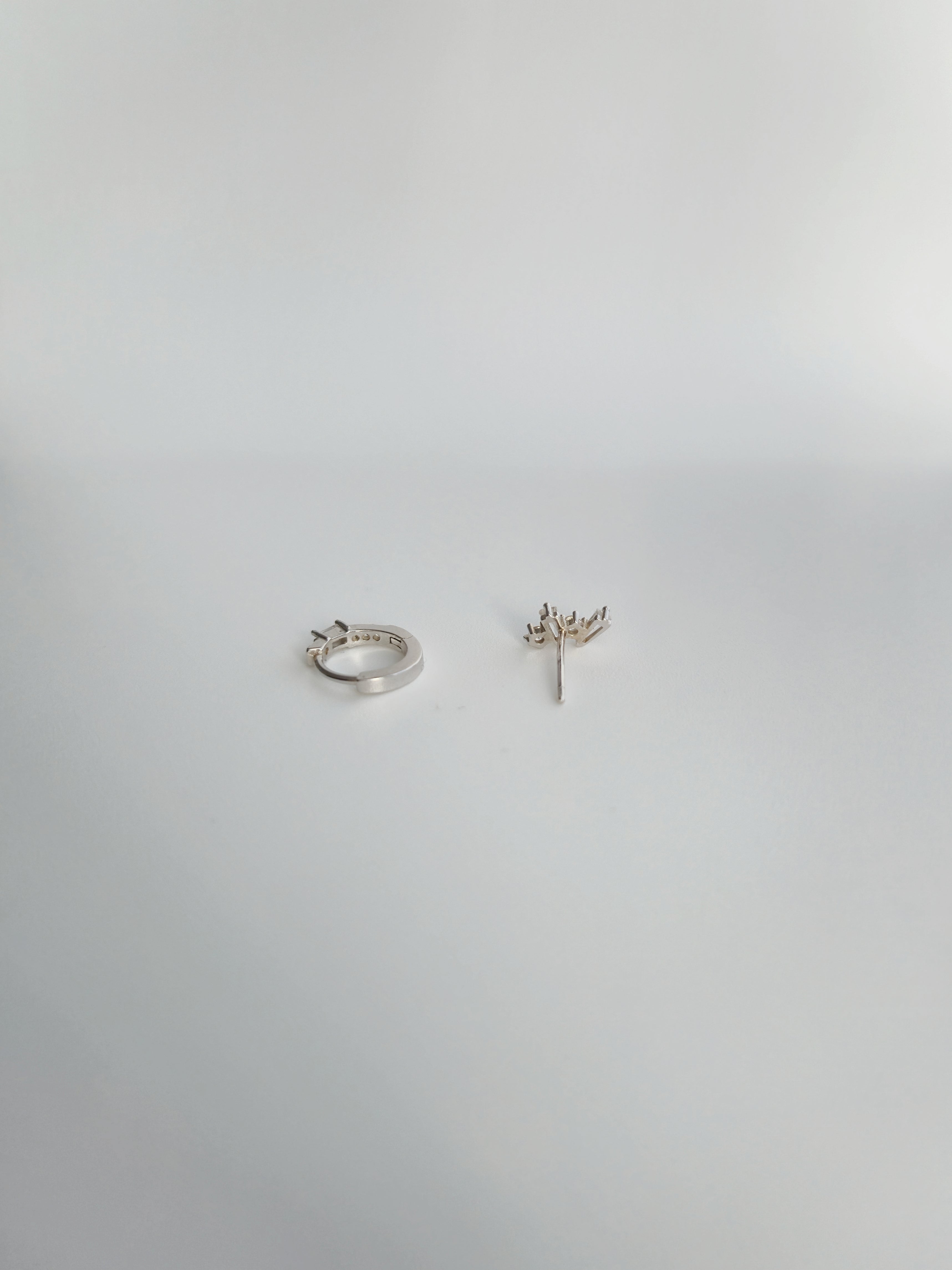 Set Boucles D'oreilles Duo Étoilé en Argent 925 et Zircons