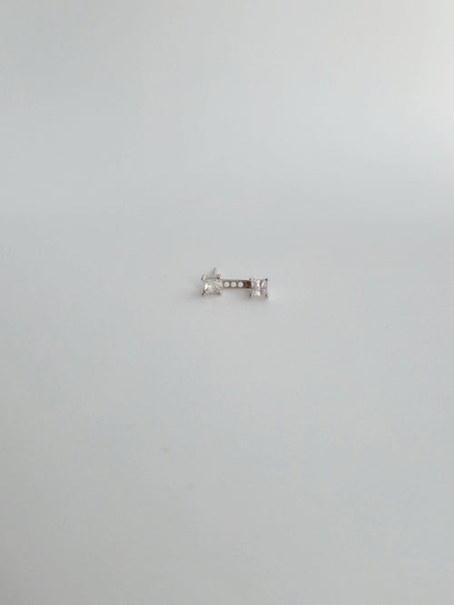 Boucle D'oreille Lux en Argent et Zircons