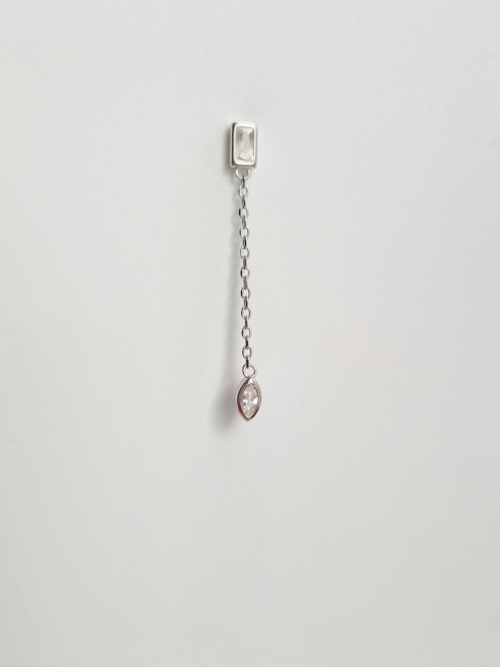 Boucle D'oreille Cosmos Pendante en Argent et Zircons