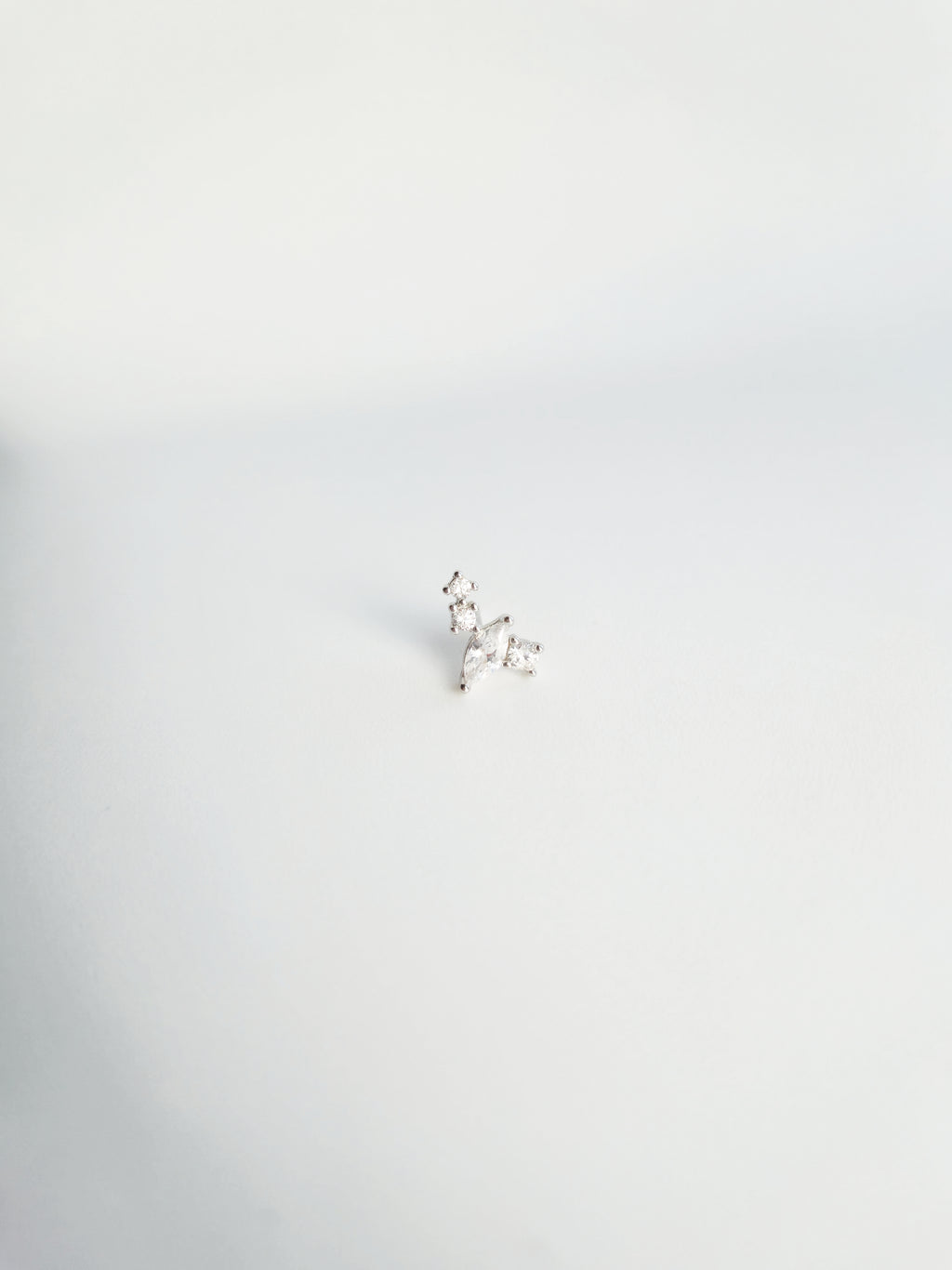 Boucle D'oreille Constellation Argent 925 et Zircons Gauche