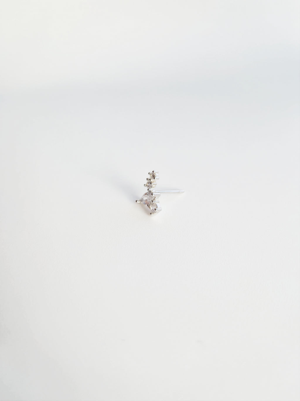 Boucle D'oreille Constellation Argent 925 et Zircons Gauche