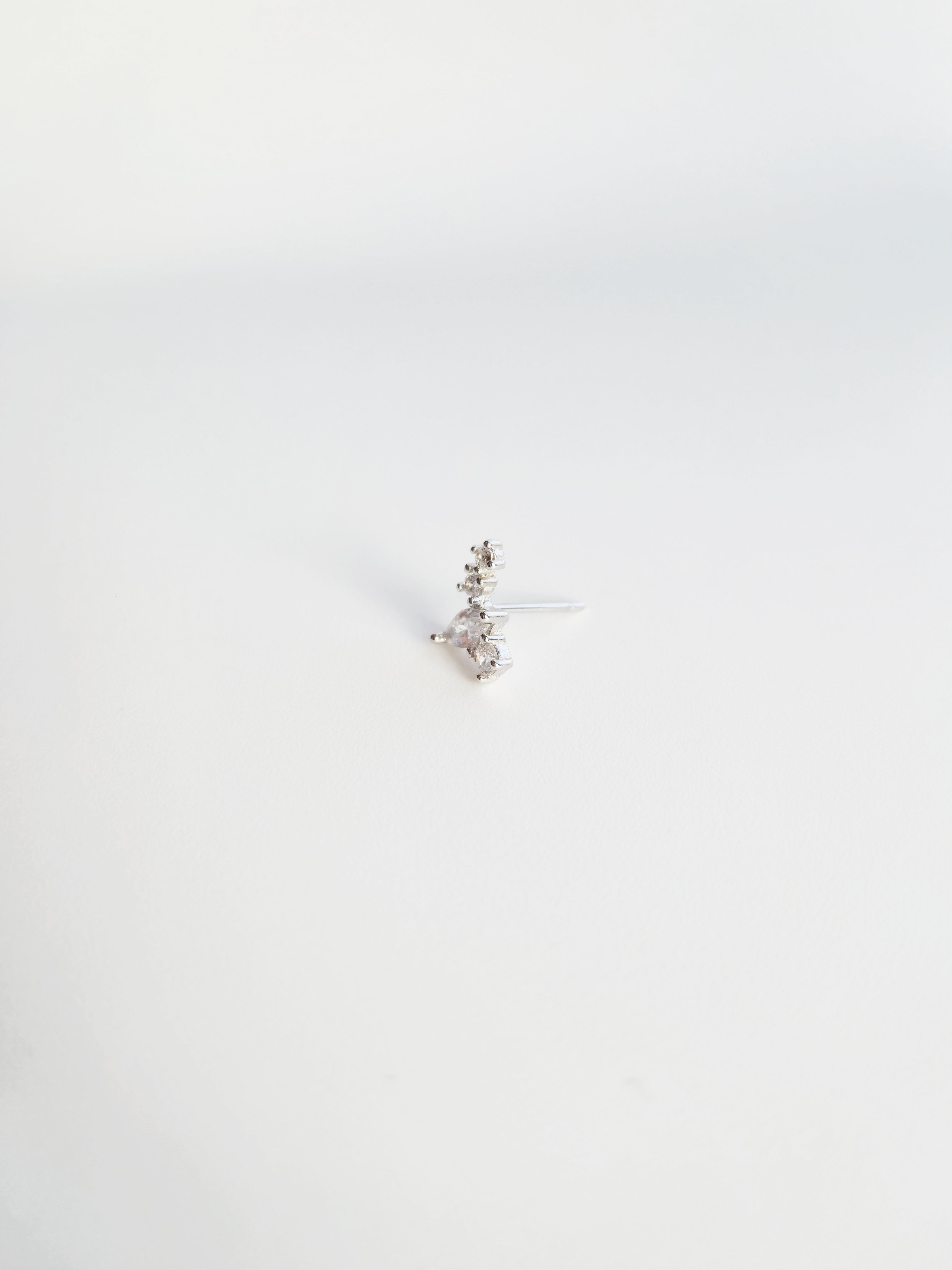 Boucle D'oreille Constellation Argent 925 et Zircons Gauche