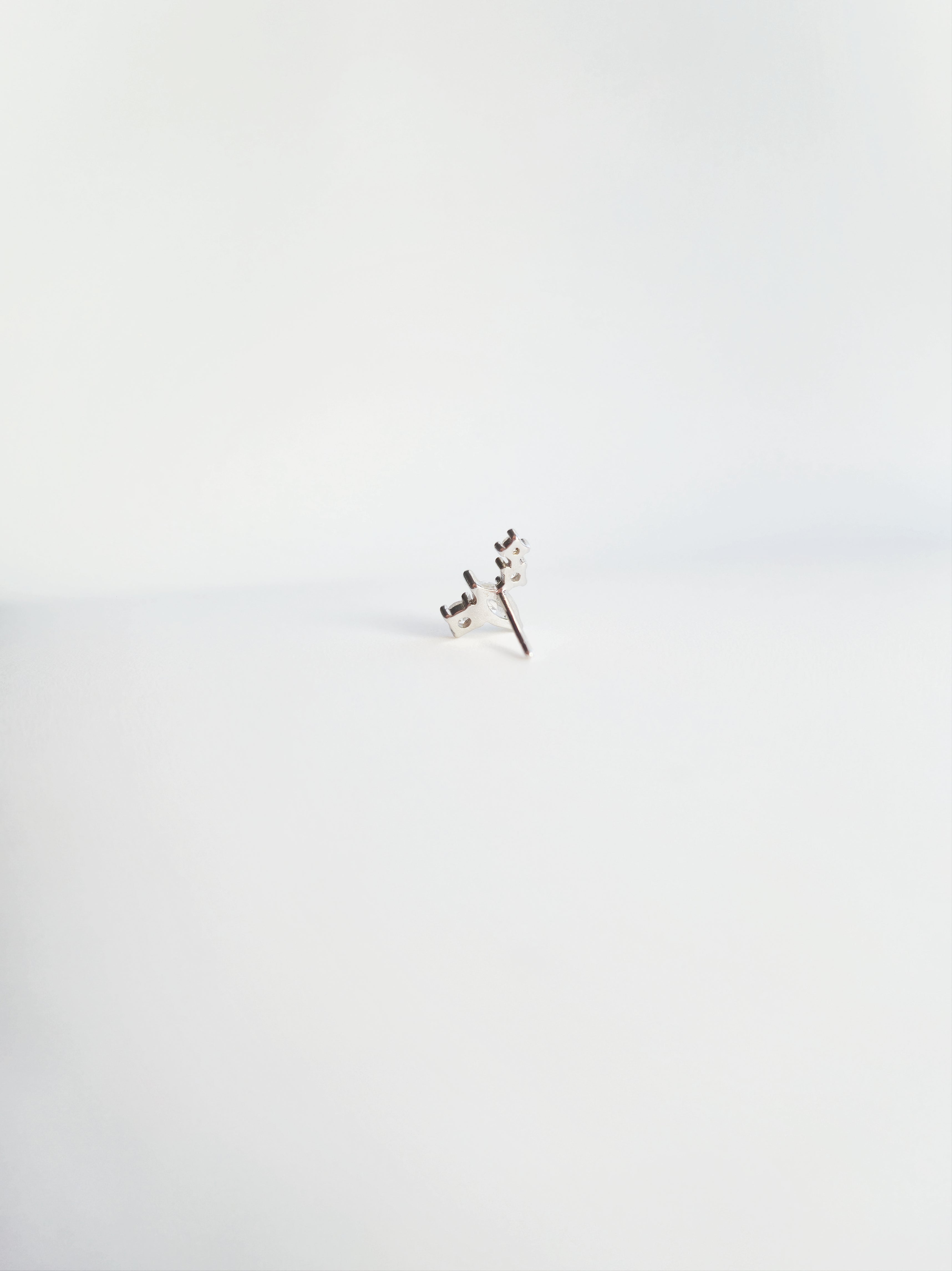 Boucle D'oreille Constellation Argent 925 et Zircons Gauche