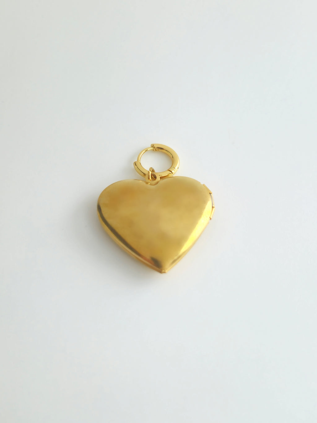 Charm Coeur Médaillon en Acier Inoxydable Doré