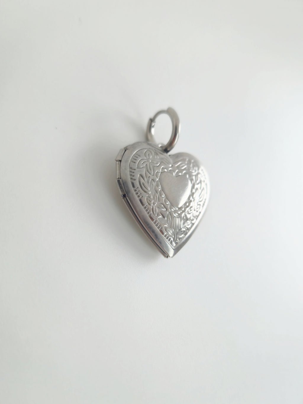 Charm Coeur Médaillon en Acier Inoxydable