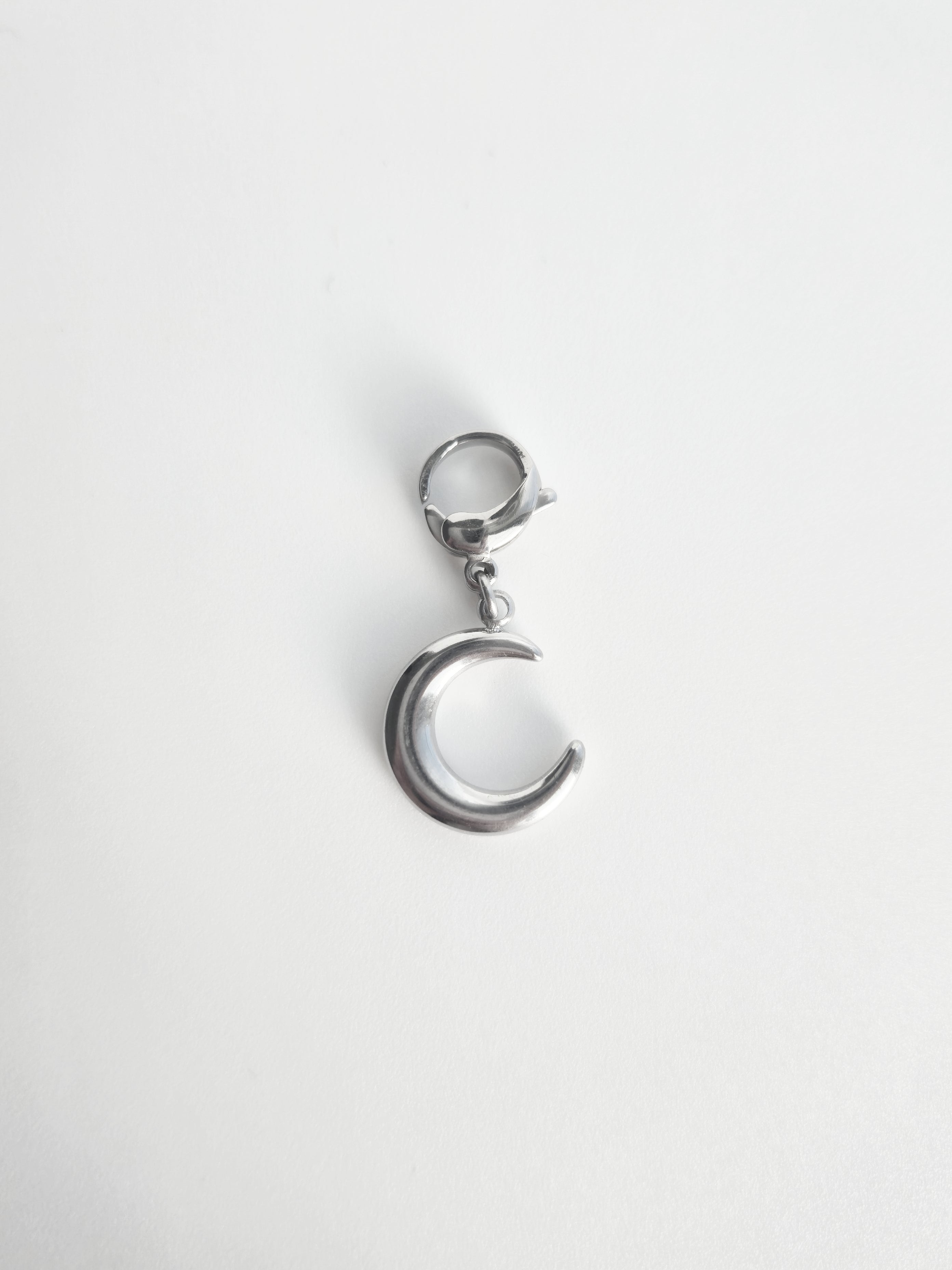 Charm Lune en Acier Inoxydable