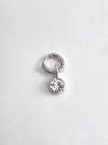 Charm Strass Rond Acier Inoxydable