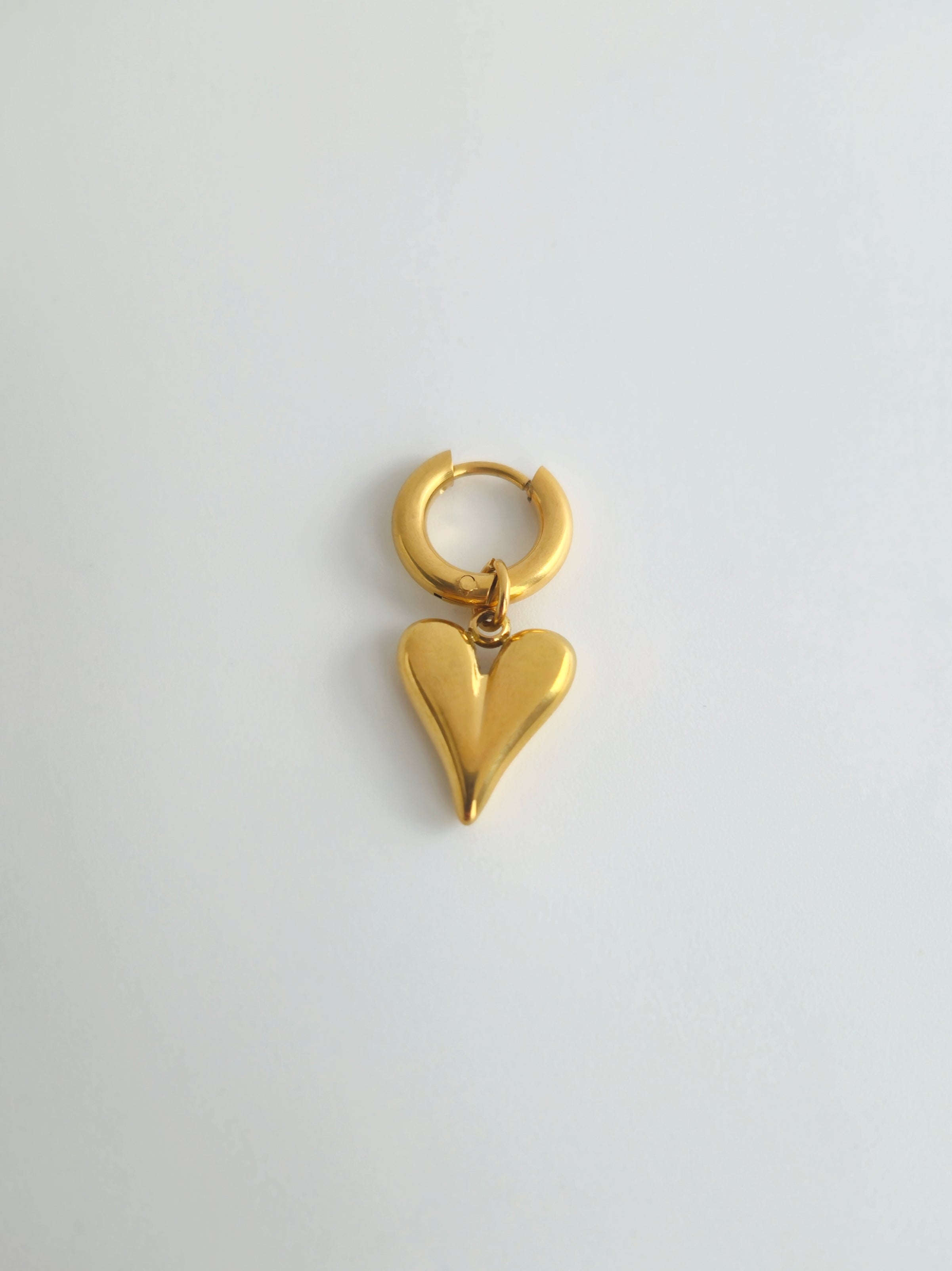Charm Coeur en Acier Inoxydable Doré