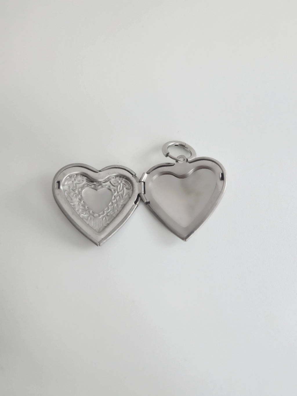 Charm Coeur Médaillon en Acier Inoxydable