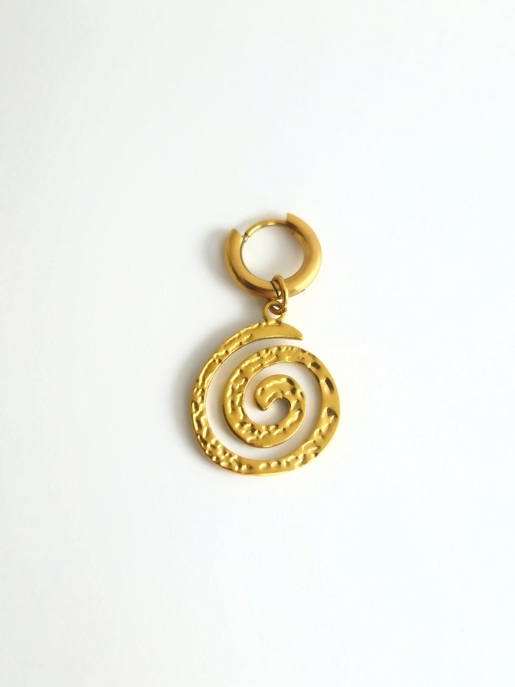 Charm Spirale en Acier Inoxydable Doré