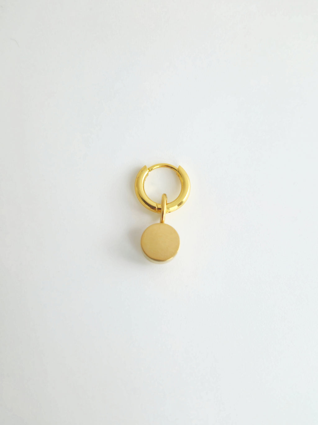 Charm Strass Rond Acier Inoxydable Doré