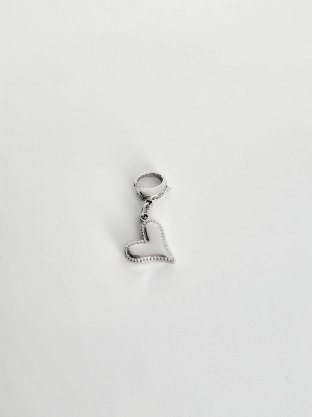 Charm coeur large en Acier Inoxydable