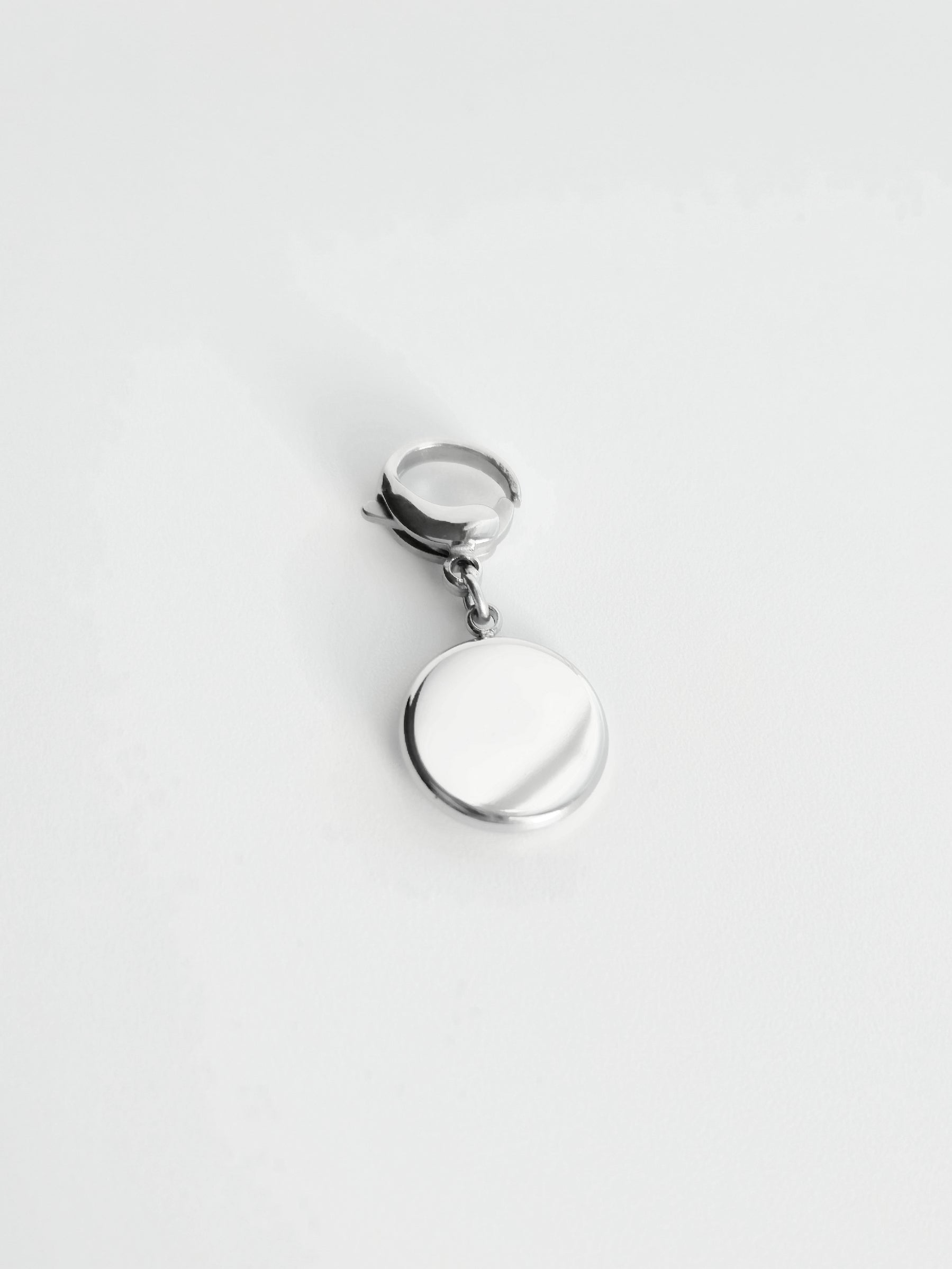 Charm Oeil Porte Bonheur en Acier Inoxydable et Zircon