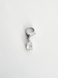 Charm strass ovale en Acier Inoxydable