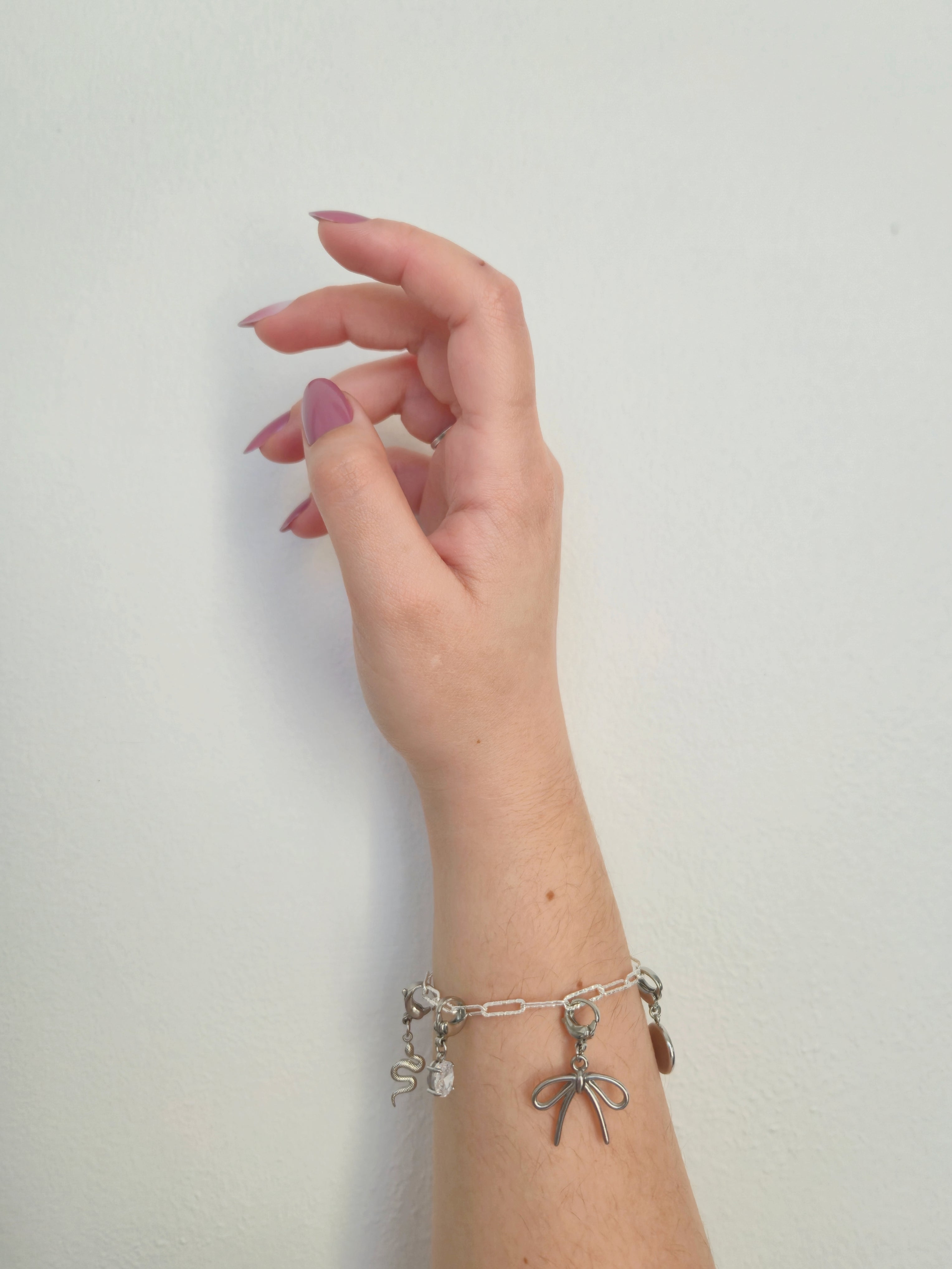 Charm Cerise en Acier Inoxydable