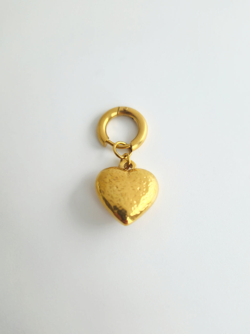 Charm Coeur Ruby en Acier Inoxydable Doré