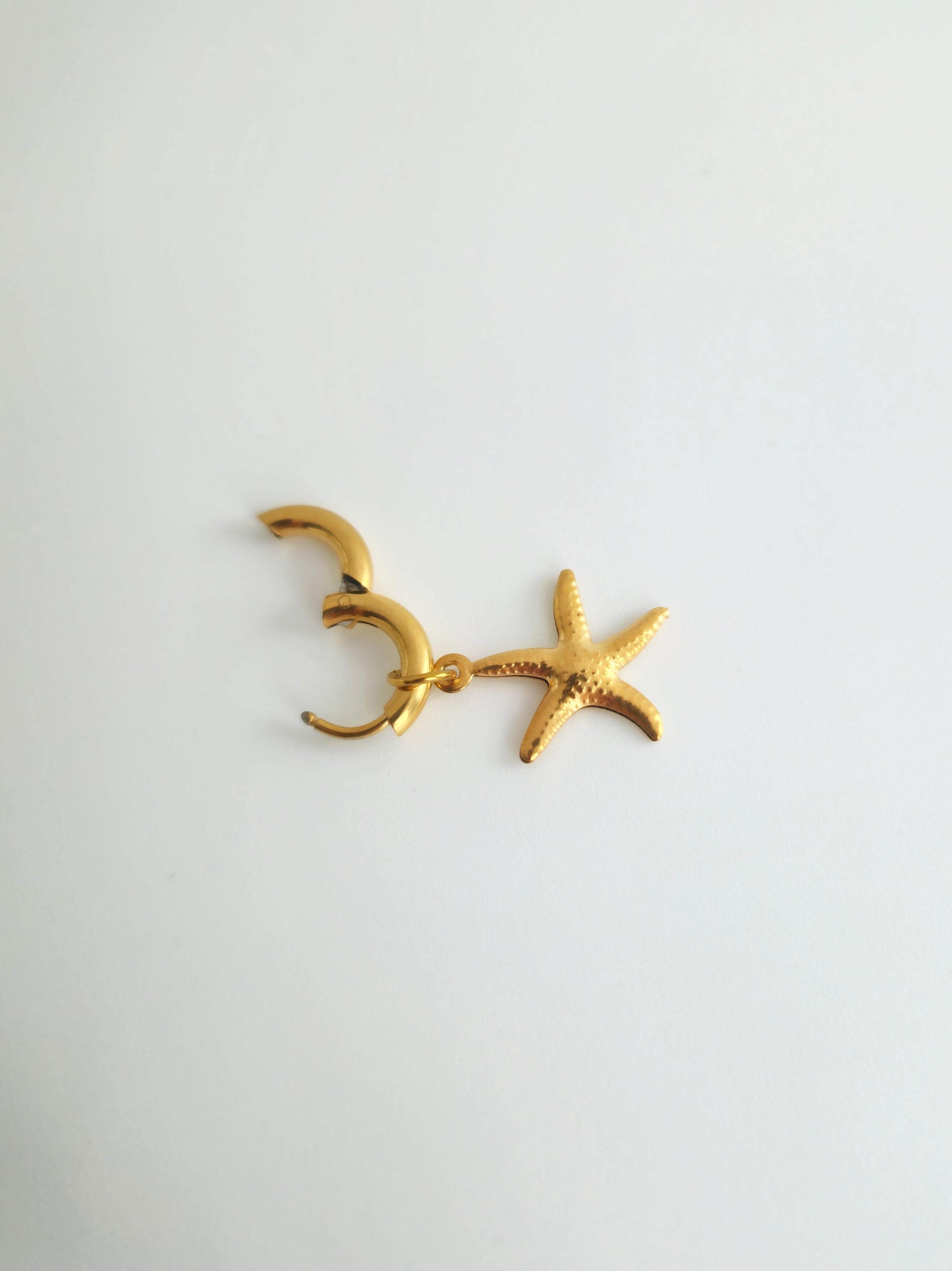 Charm étoile en Acier Inoxydable Doré
