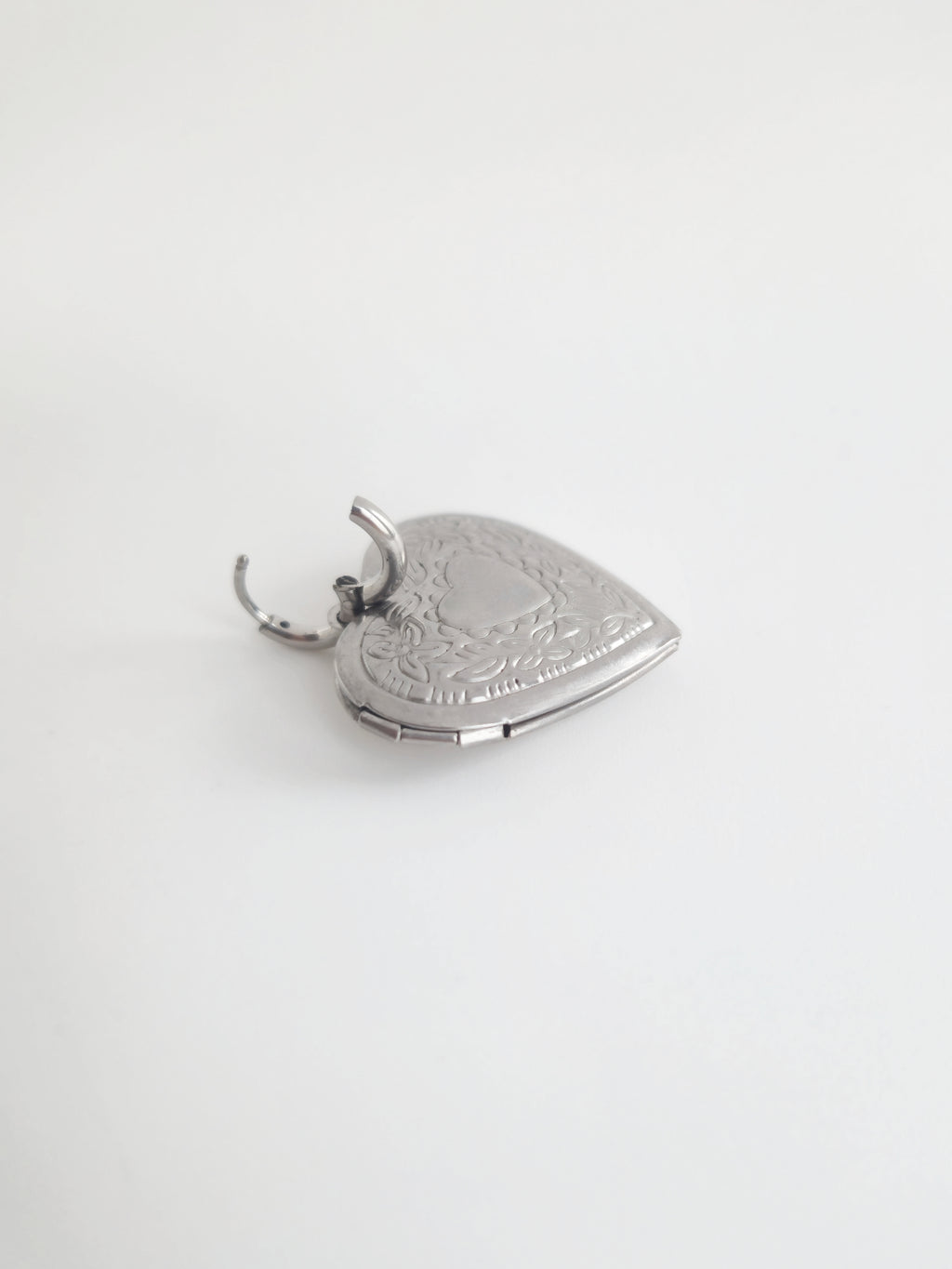 Charm Coeur Médaillon en Acier Inoxydable