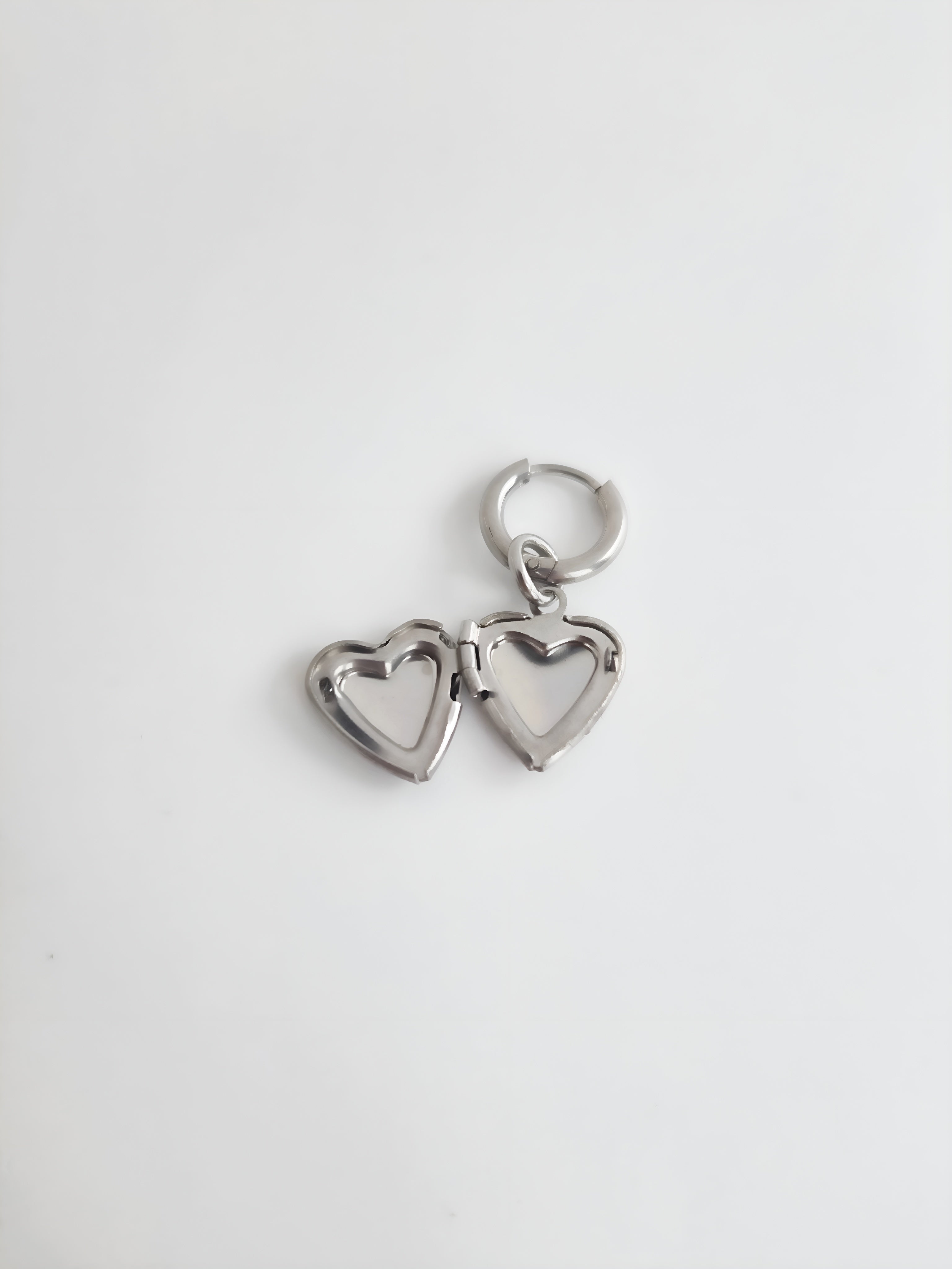 Charm Coeur Petit Médaillon en Acier Inoxydable
