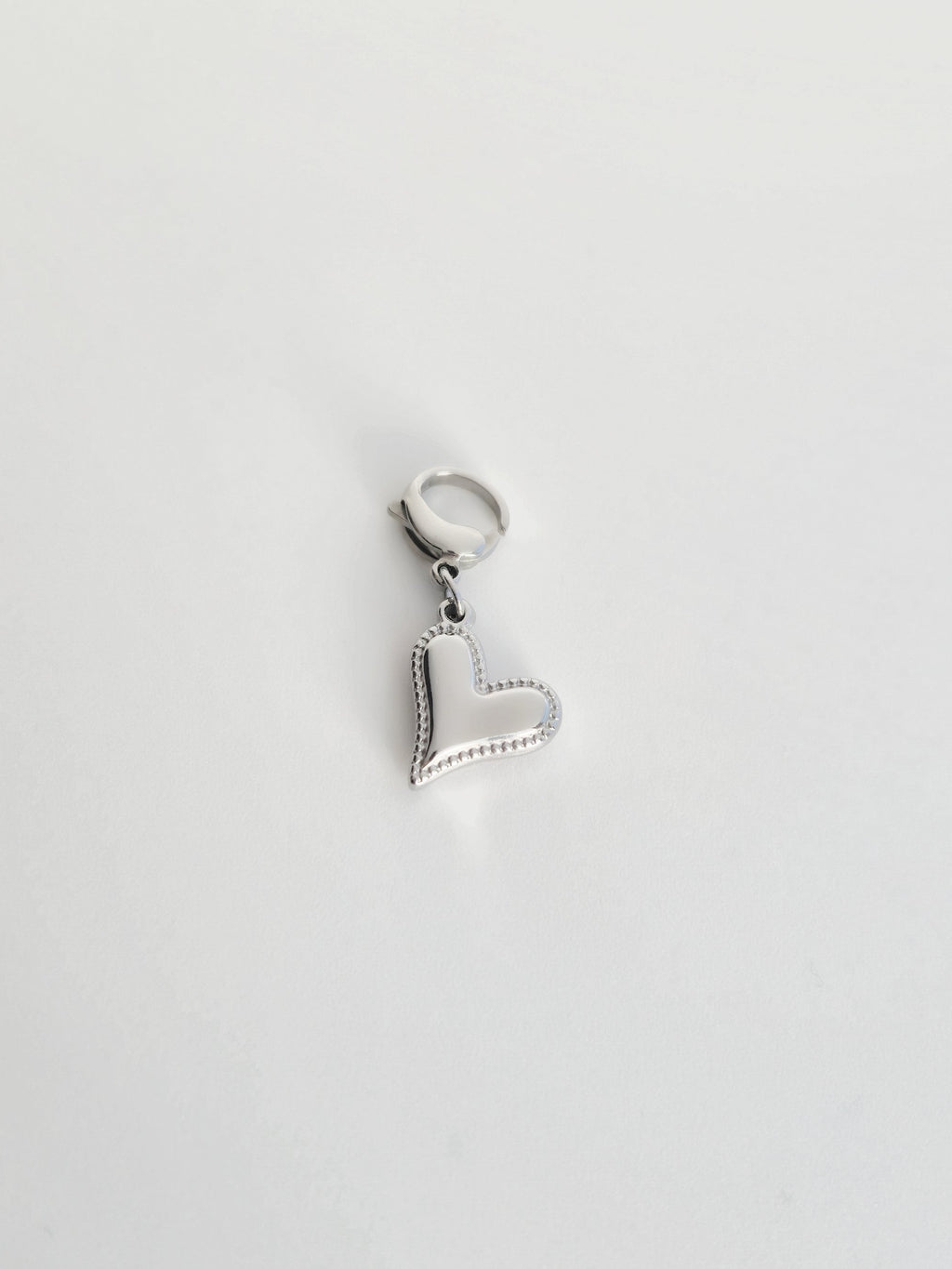 Charm coeur large en Acier Inoxydable
