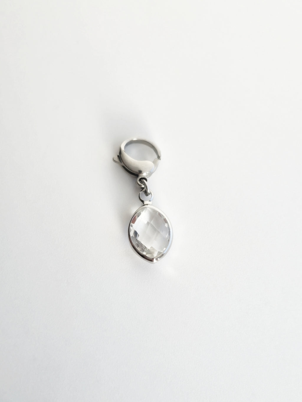 Charm strass en forme d'amande en Acier Inoxydable
