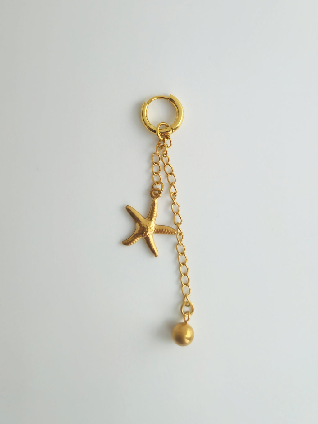 Charm pendant étoile et rond en Acier Inoxydable Doré