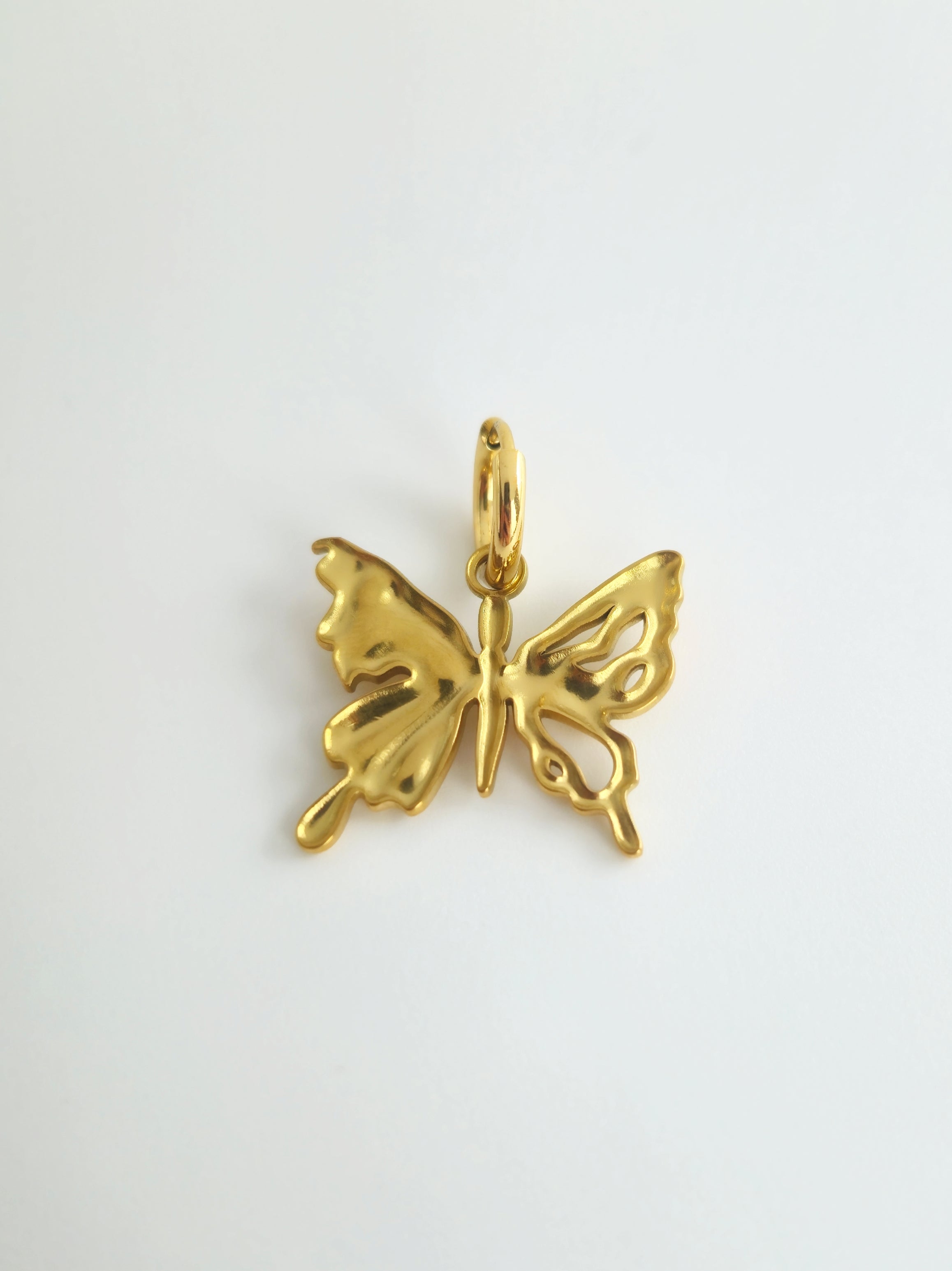 Charm Papillon en Acier Inoxydable Doré