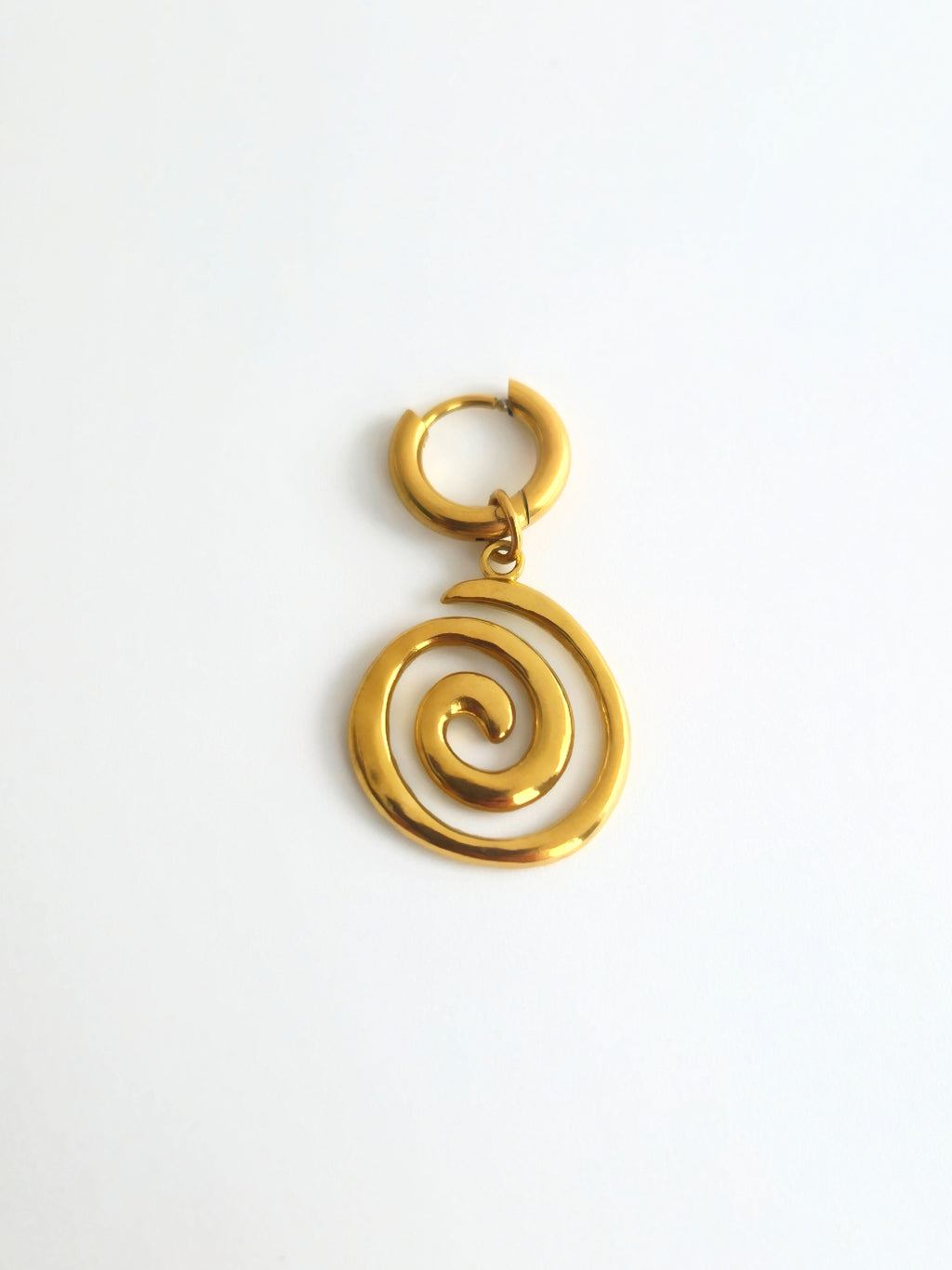 Charm Spirale en Acier Inoxydable Doré