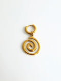 Charm Spirale en Acier Inoxydable Doré