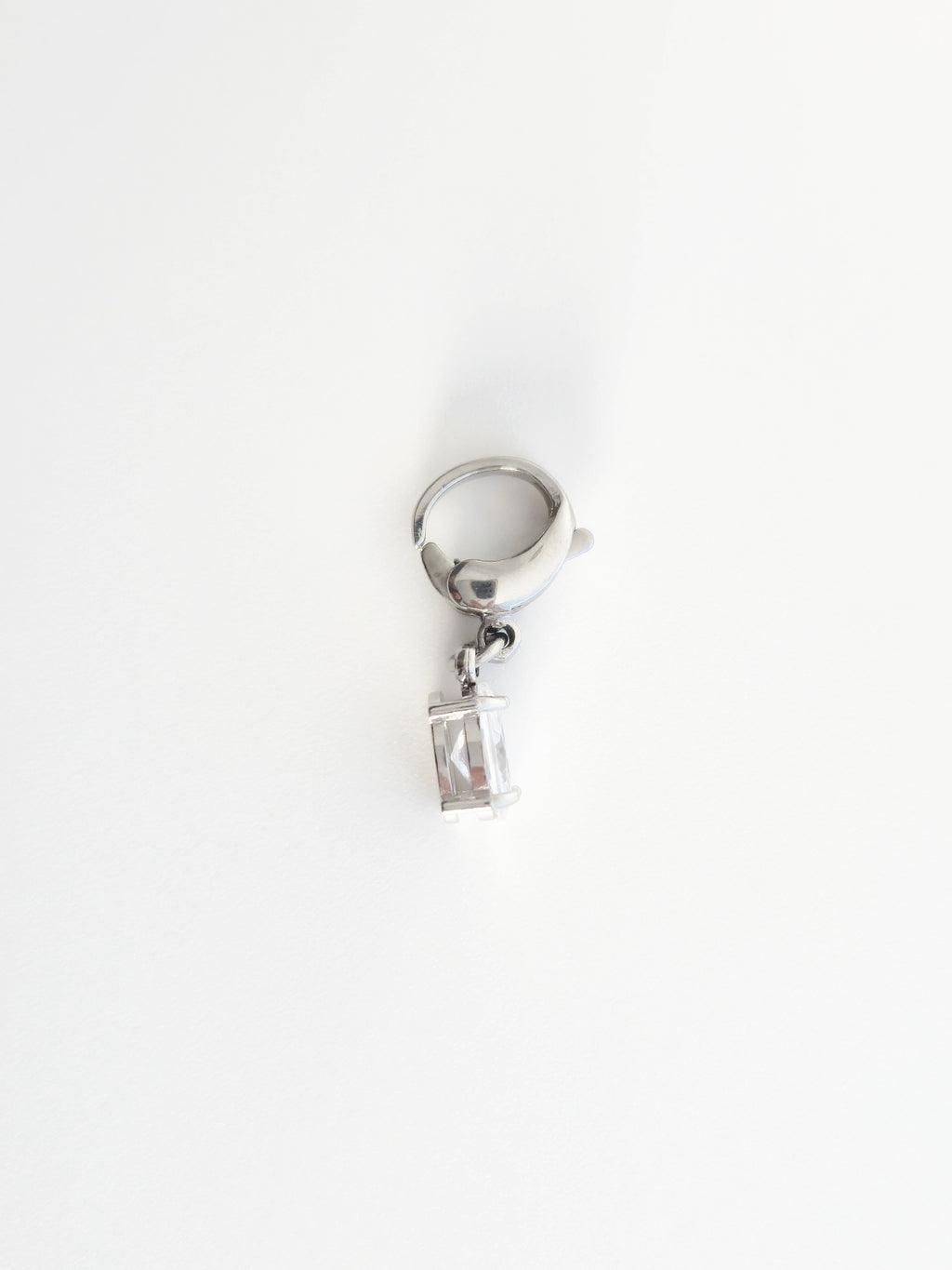 Charm strass ovale en Acier Inoxydable