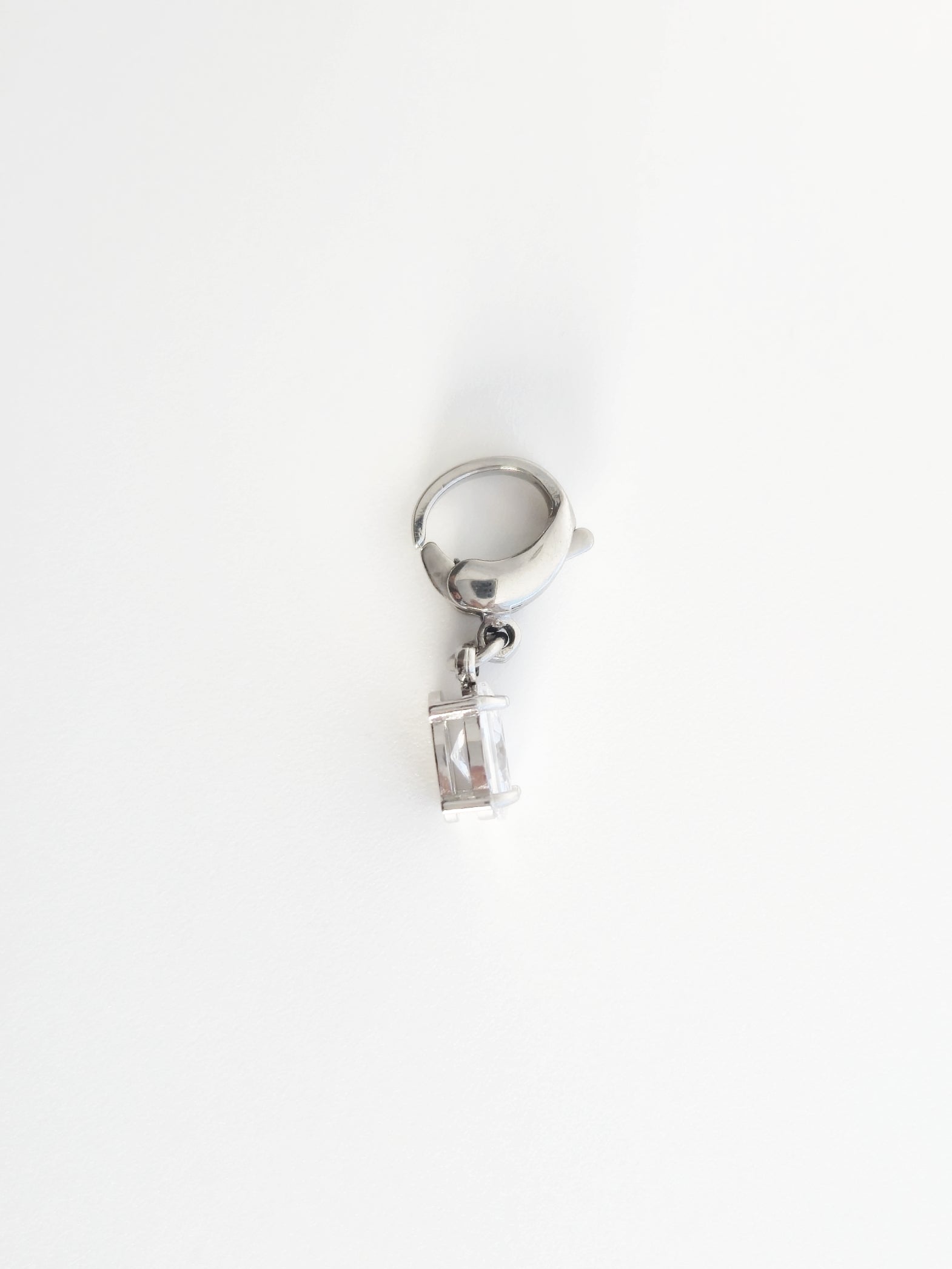 Charm strass ovale en Acier Inoxydable