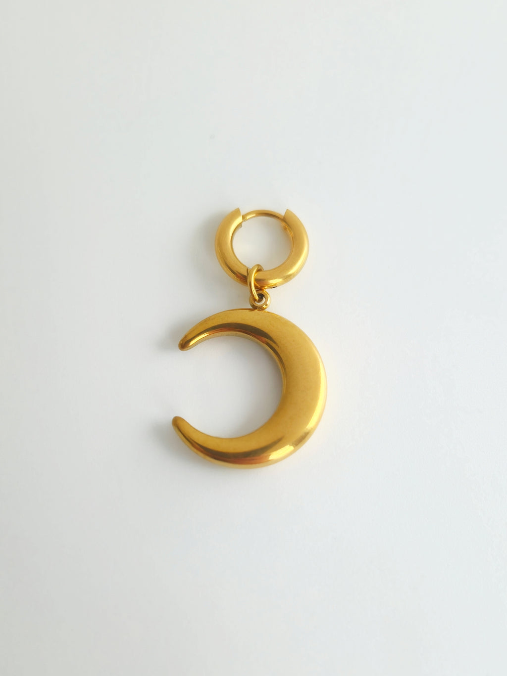 Charm Lune en Acier Inoxydable Doré