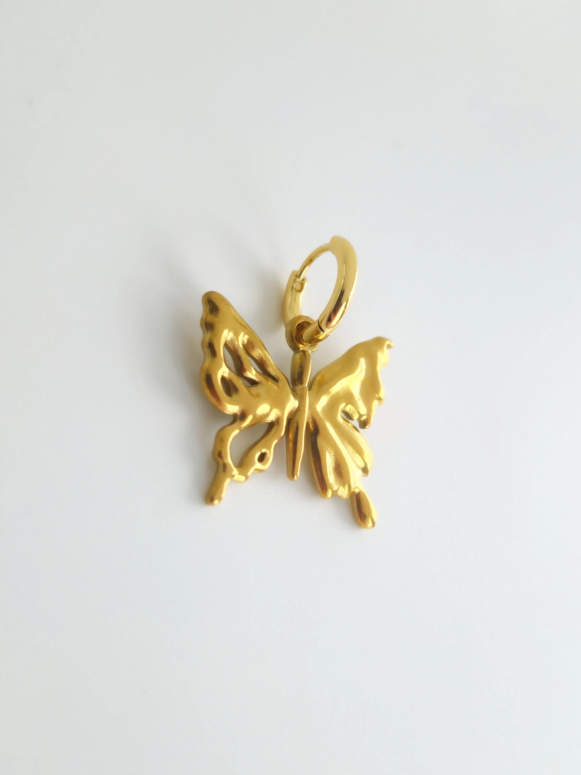 Charm Papillon en Acier Inoxydable Doré