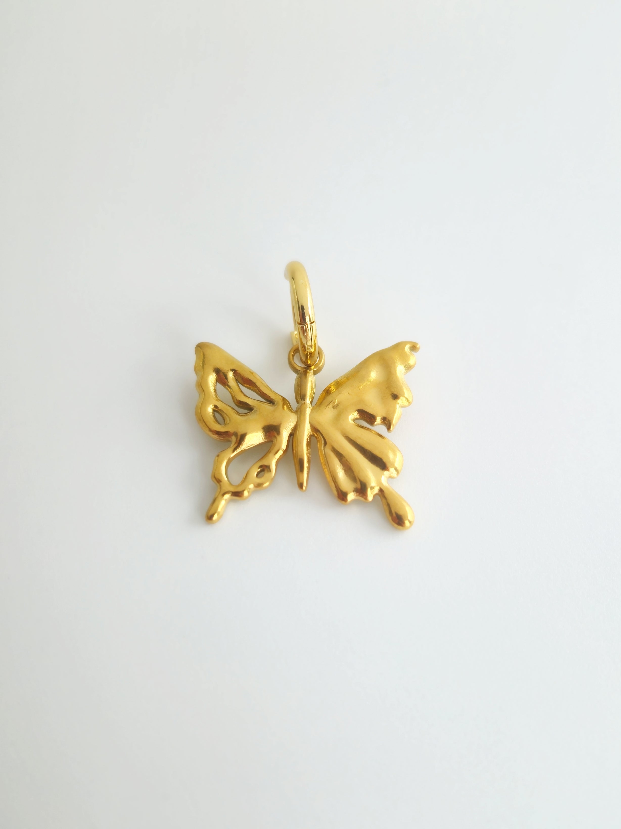 Charm Papillon en Acier Inoxydable Doré