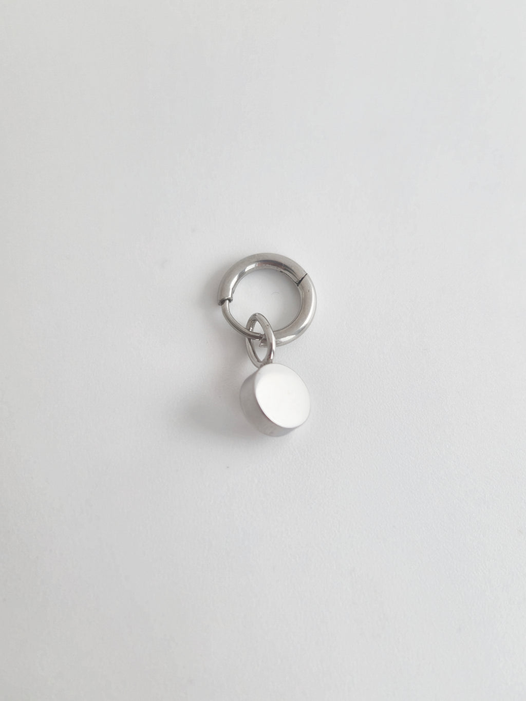 Charm Strass Rond Acier Inoxydable
