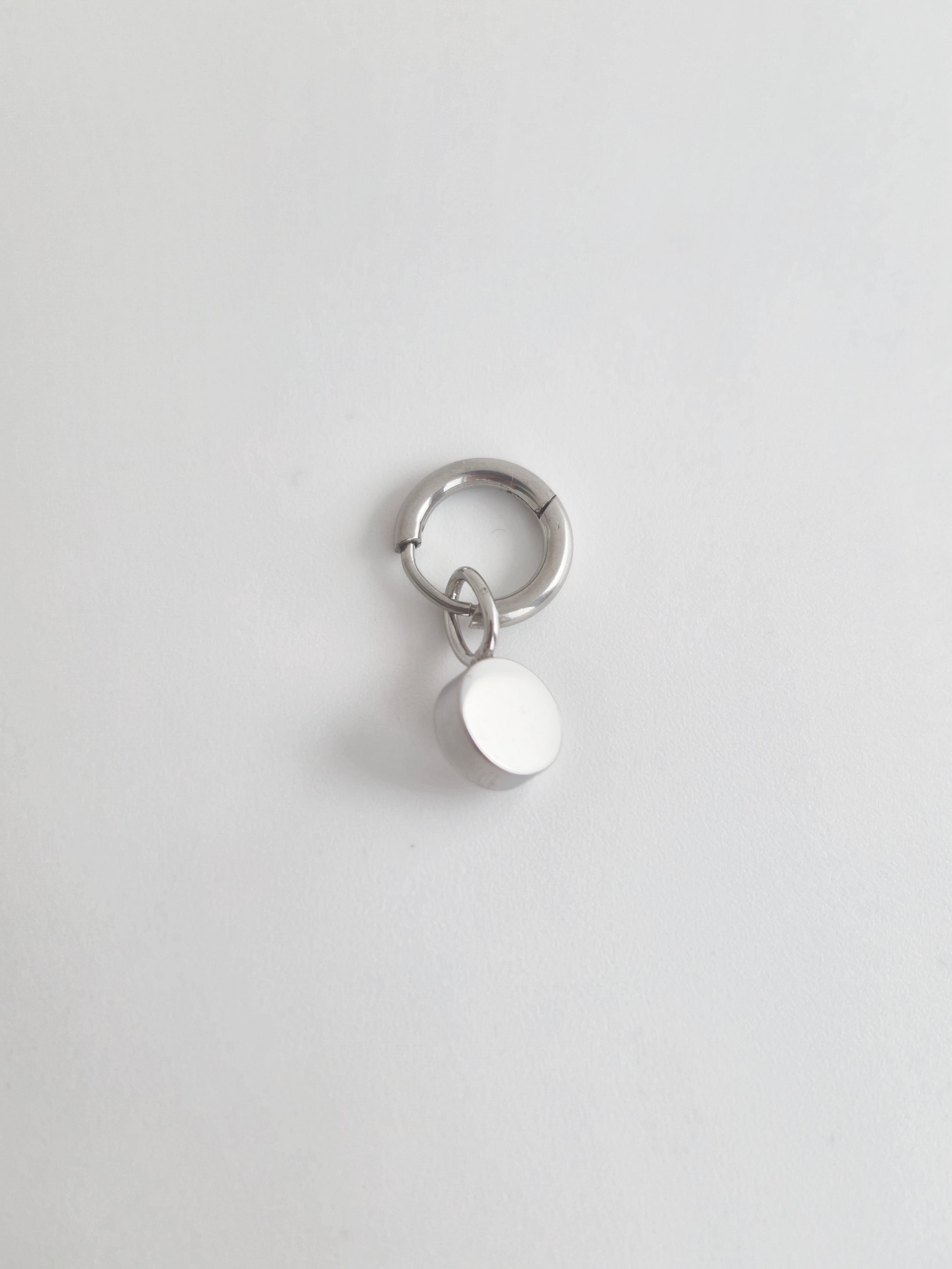 Charm Strass Rond Acier Inoxydable
