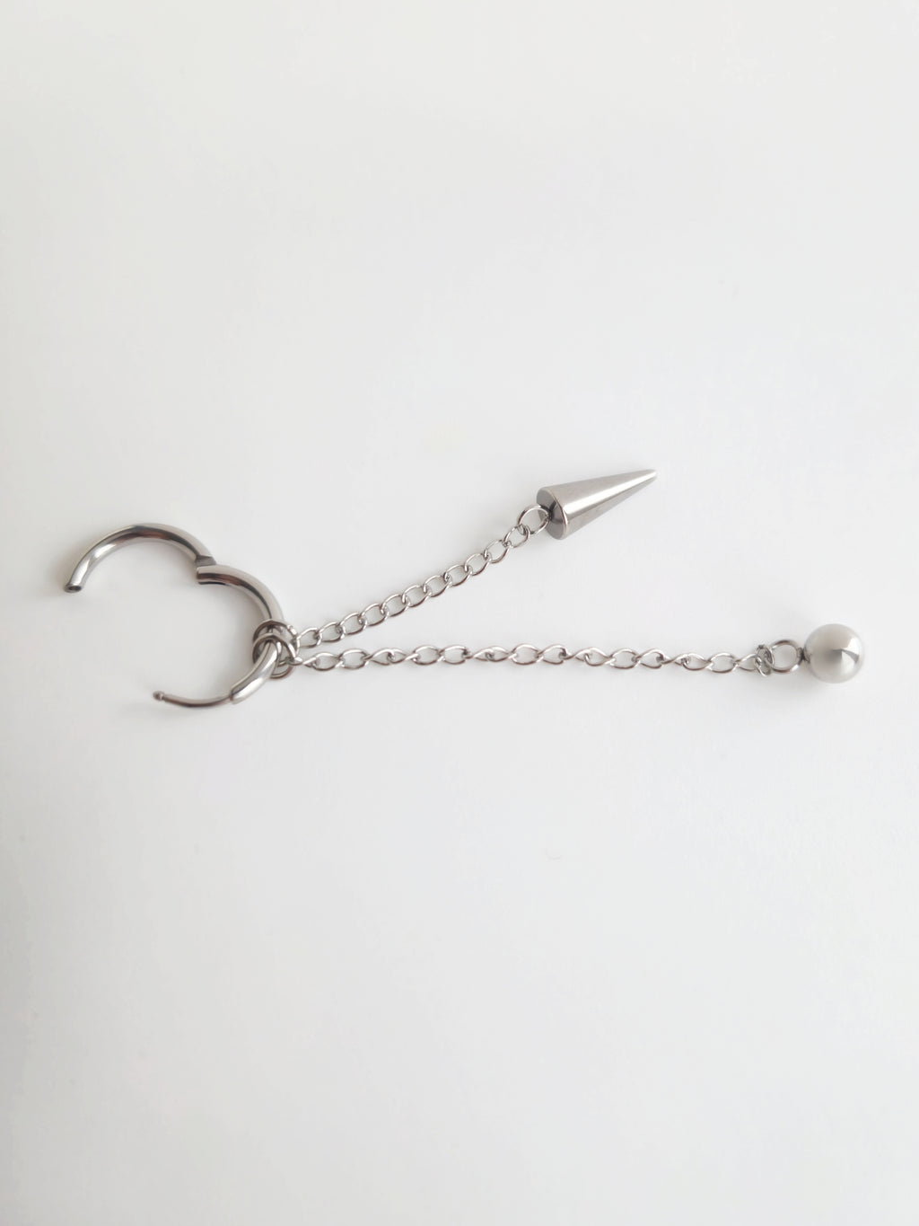 Charm pendant Conique et Rond Acier Inoxydable