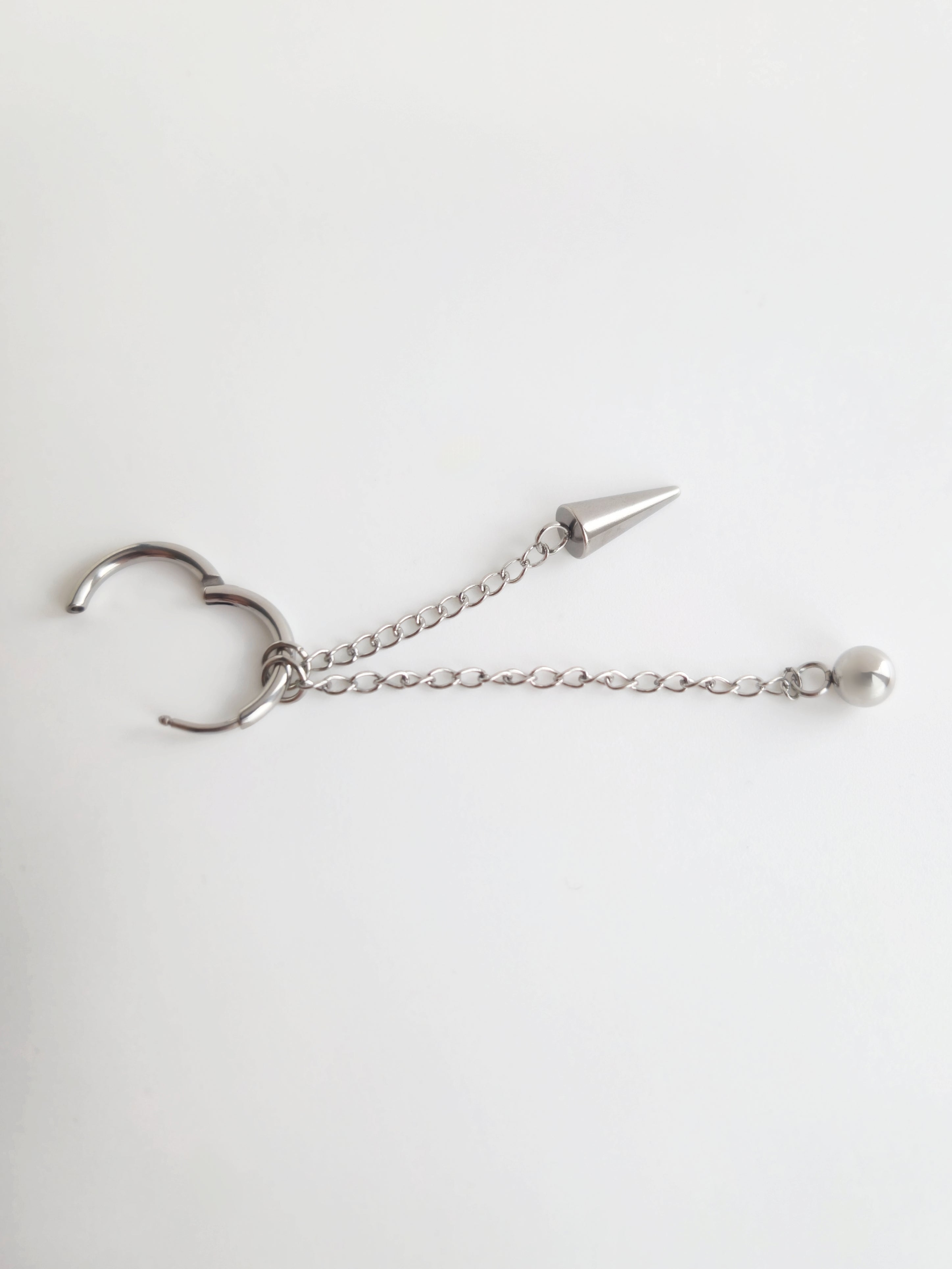 Charm pendant Conique et Rond Acier Inoxydable