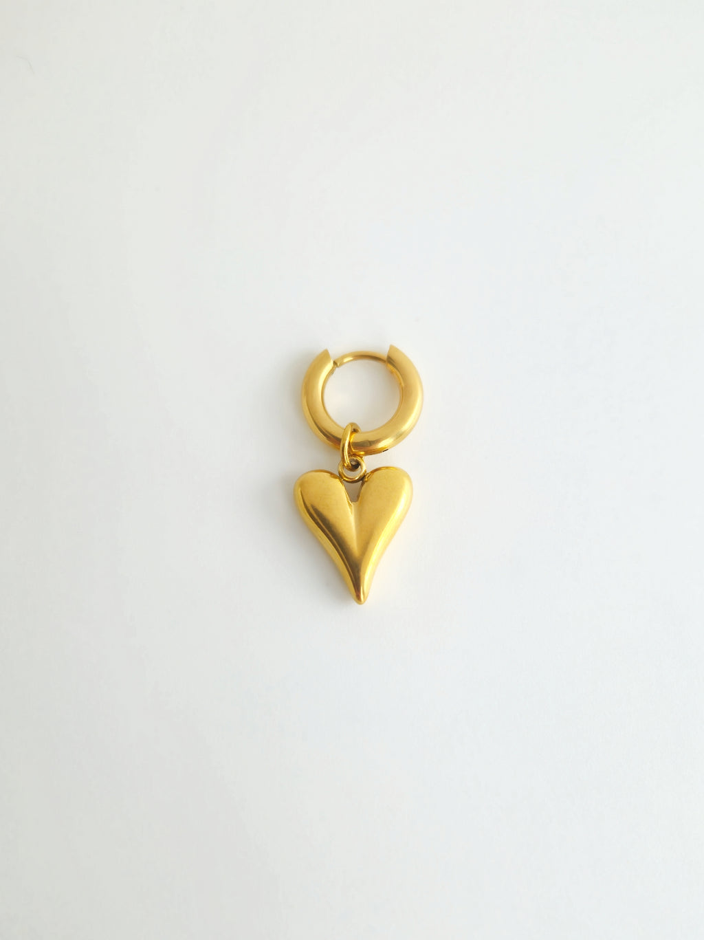 Charm Coeur en Acier Inoxydable Doré