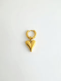 Charm Coeur en Acier Inoxydable Doré