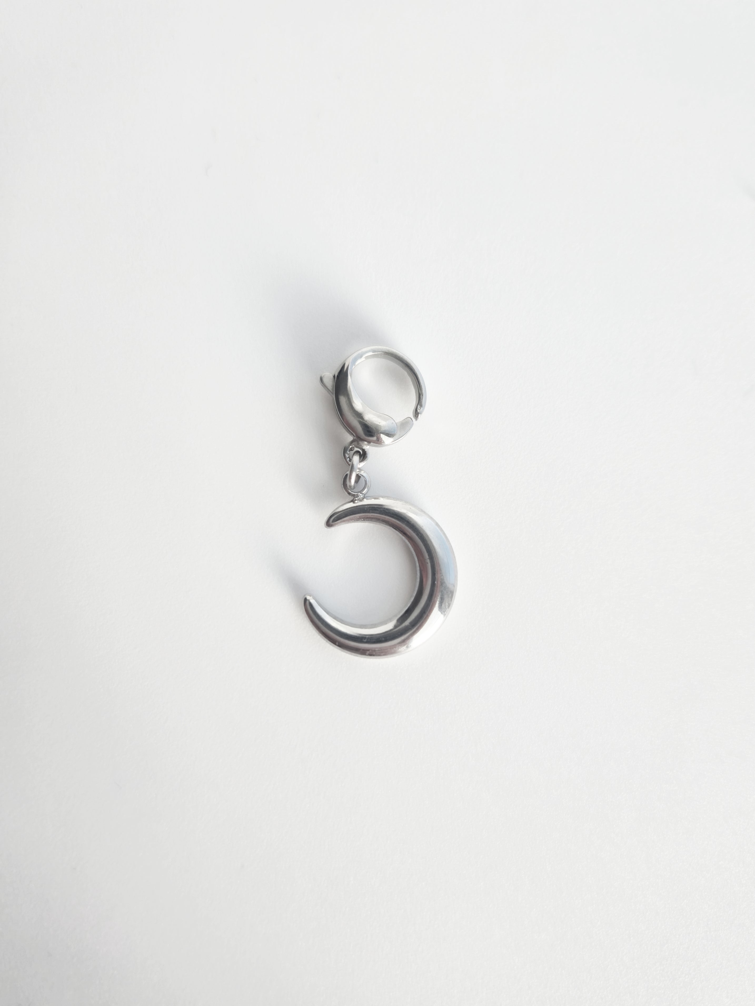 Charm Lune en Acier Inoxydable